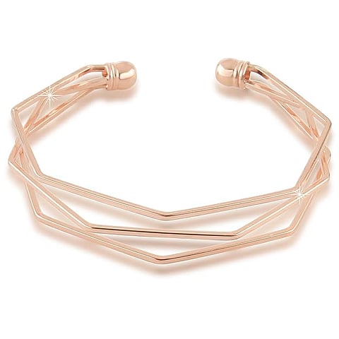 Yellow Chimes Hand Cuff Kadaa Bracelets, Rose Gold Plated Jewellery
